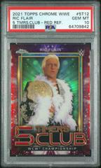 Ric Flair [Red Refractor] Wrestling Cards 2021 Topps Chrome WWE 5 Timers Club Prices