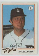 Jack Billingham #6 Baseball Cards 1978 Burger King Tigers Prices