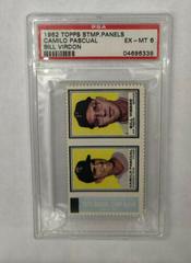 Camilo Pascual [Bill Virdon] Baseball Cards 1962 Topps Stamp Panels Prices