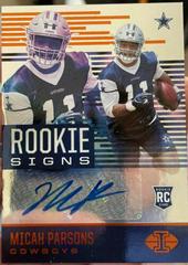 Micah Parsons [Orange] #RS-MP Football Cards 2021 Panini Illusions Rookie Signs Autographs Prices