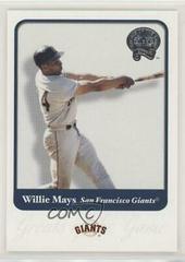 Willie Mays Baseball Cards 2001 Fleer Greats Prices