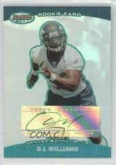 D.J. Williams [Autograph Green] Football Cards 2004 Bowman's Best Prices