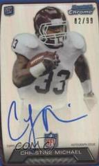 Christine Michael [Blue Refractor] Football Cards 2013 Bowman Chrome Rookie Autograph Prices