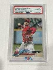 Shohei Ohtani [Pitching in Red Jersey Hot Pink] #US1 Baseball Cards 2018 Topps Update Prices