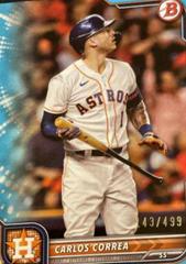 Carlos Correa [Sky Blue] #3 Baseball Cards 2022 Bowman Prices