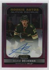 Adam Beckman [Matte Pink] #R-AD Hockey Cards 2021 O-Pee-Chee Rookie Autographs Prices
