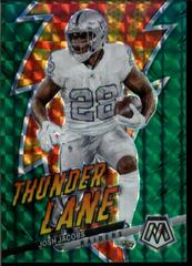 Josh Jacobs [Green] #25 Football Cards 2023 Panini Mosaic Thunder Lane Prices