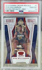 Zion Williamson [Red] #7 Basketball Cards 2019 Panini Crown Royale Rookie Royalty Prices