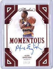 Alex English [Ruby] #33 Basketball Cards 2022 Panini Flawless Momentous Autograph Prices