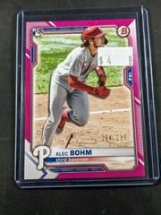 Alec Bohm [Fuscia] #2 Baseball Cards 2021 Bowman Prices