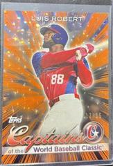 Luis Robert [Orange Cracked Ice] Baseball Cards 2023 Topps World Captains of the Classic Prices