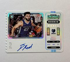 David Roddy [SP Variation Autograph Stub Ticket] #105V Basketball Cards 2022 Panini Contenders Prices
