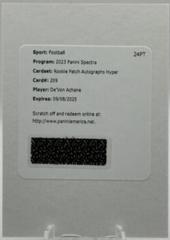 De'Von Achane #33 Football Cards 2023 Panini Spectra Rookie Autograph Hyper Prices