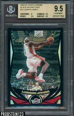 LeBron James [Black Refractor] Basketball Cards 2004 Topps Chrome Prices