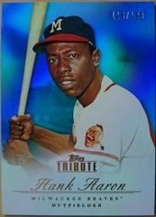 Hank Aaron [Blue] #1 Baseball Cards 2012 Topps Tribute Prices