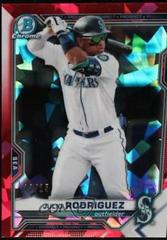Julio Rodriguez [Red Refractor] #BCP-86 Baseball Cards 2021 Bowman Sapphire Prices