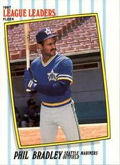 Phil Bradley #4 Baseball Cards 1987 Fleer League Leaders Prices