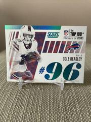 Cole Beasley #T96 Football Cards 2022 Panini Score Top 100 Prices