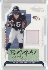 Brandon Marshall [Signature Proof Gold] #126 Football Cards 2006 Playoff NFL Playoffs Prices