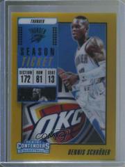Dennis Schroder [Premium Gold] Basketball Cards 2018 Panini Contenders Prices