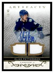 Elias Pettersson [Material Autograph Gold] Hockey Cards 2021 Upper Deck Artifacts Prices