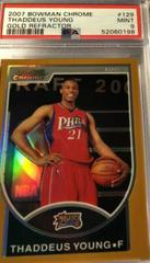 Thaddeus Young [Gold Refractor] Basketball Cards 2007 Bowman Chrome Prices