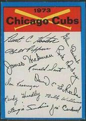 Chicago Cubs Baseball Cards 1973 Topps Team Checklist Prices
