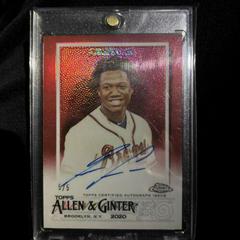 Ronald Acuna Jr. [Red] Baseball Cards 2020 Topps Allen & Ginter Chrome Autographs Prices