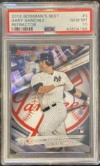 Gary Sanchez [Gold Refractor] #3 Baseball Cards 2016 Bowman's Best Prices