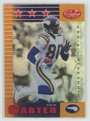 Cris Carter [Mirror Gold] Football Cards 1999 Leaf Certified Prices