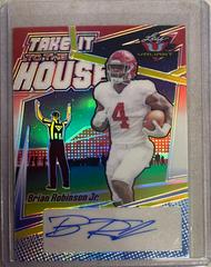 Brian Robinson Jr. [Pink] Football Cards 2022 Leaf Valiant Autographs Take it to the House Prices