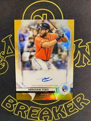 Abraham Toro [Gold Refractor] #AT Baseball Cards 2020 Bowman Sterling Rookie Autographs Prices