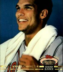 David Justice #592 Baseball Cards 1992 Stadium Club Prices