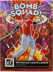 Nicholas Castellanos [Pink Fireworks] #BS-10 Baseball Cards 2022 Panini Donruss Bomb Squad Prices