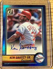 Ken Griffey Sr. [Blue] #CA-KG Baseball Cards 2022 Panini Donruss Classic Autographs Prices