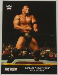 Defeats Hollywood Hulk Hogan Wrestling Cards 2015 Topps WWE Road to Wrestlemania The Rock Rocking Prices