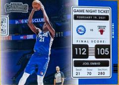 Joel Embiid #2 Basketball Cards 2021 Panini Contenders Game Night Ticket Prices