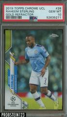 Raheem Sterling [Gold Refractor] Soccer Cards 2019 Topps Chrome UEFA Champions League Prices
