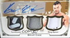 Brian Cage [Autograph] Wrestling Cards 2021 Upper Deck AEW Spectrum Ring Generals Relics Prices