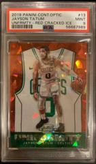 Jayson Tatum [Red Cracked Ice] Basketball Cards 2019 Panini Contenders Optic Uniformity Prices