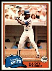 Elliott Maddox #299 Baseball Cards 1981 Topps Prices