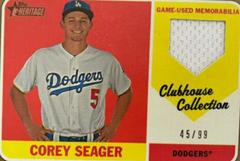 Corey Seager [Gold] Baseball Cards 2018 Topps Heritage Clubhouse Collection Relics Prices