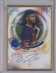 Bryan Acuna [Blue] #TCA-BA Baseball Cards 2022 Bowman Transcendent Autographs Prices