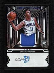 Jaden Springer Basketball Cards 2021 Panini Obsidian Rookie Jersey Ink Autographs Prices