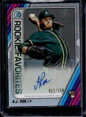A.J. Puk #CRA-AP Baseball Cards 2020 Bowman Chrome Rookie Autographs Prices