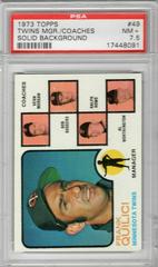 Twins Mgr. , Coaches [Solid Background] #49 Baseball Cards 1973 Topps Prices