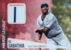 CC Sabathia [Gold] Baseball Cards 2019 Topps Major League Material Prices