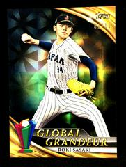 Roki Sasaki [Black Difractor] Baseball Cards 2023 Topps World Classic Global Grandeur Prices