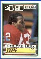 Ronnie Lott #168 Football Cards 1983 Topps Prices