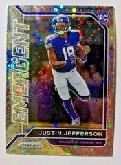 Justin Jefferson [No Huddle] #10 Football Cards 2020 Panini Prizm Emergent Prices